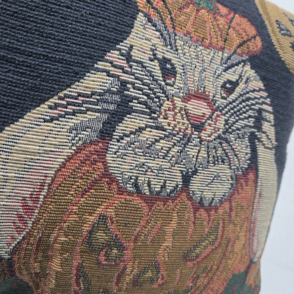Halloween Tapestry Woven Pillow, rabbit pumpkin pillow